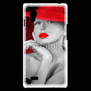 Coque LG Optimus L9 Femme élégante en noire et rouge 15