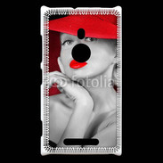 Coque Nokia Lumia 925 Femme élégante en noire et rouge 15