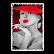 Coque iPadMini Femme élégante en noire et rouge 15
