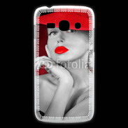 Coque Samsung Galaxy Ace3 Femme élégante en noire et rouge 15