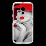 Coque Motorola G Femme élégante en noire et rouge 15