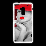 Coque HTC One Max Femme élégante en noire et rouge 15