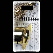Coque LG Optimus L7 Saxophone et partitions 15