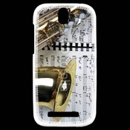 Coque HTC One SV Saxophone et partitions 15
