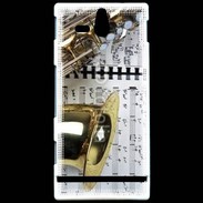 Coque Sony Xperia U Saxophone et partitions 15