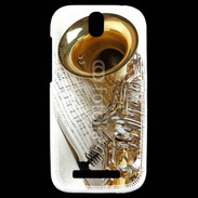 Coque HTC One SV Saxophone et partitions 16