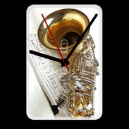 Grande pendule murale Saxophone et partitions 16