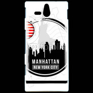 Coque Sony Xperia U Logo Manhattan