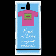 Coque Sony Xperia U Bonus offensif-Défensif Adjoint terrain Bleu