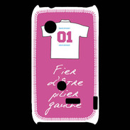 Coque Sony Xperia Typo Pilier gauche Bonus offensif-défensif Rose