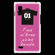 Coque LG Optimus L9 Pilier gauche Bonus offensif-défensif Rose 2