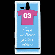 Coque Sony Xperia U Pilier droit Bonus offensif-défensif Bleu
