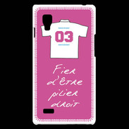 Coque LG Optimus L9 Pilier droit Bonus offensif-défensif Rose
