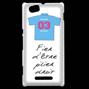 Coque Sony Xperia M Pilier droit Bonus offensif-défensif Blanc 2
