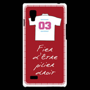 Coque LG Optimus L9 Pilier droit Bonus offensif-défensif Rouge