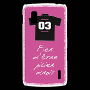 Coque LG Nexus 4 Pilier droit Bonus offensif-défensif Rose 2