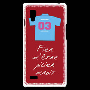 Coque LG Optimus L9 Pilier droit Bonus offensif-défensif Rouge 2