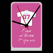 Pendule de bureau Troisième ligne D Bonus offensif-défensif Rose