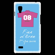 Coque LG Optimus L9 Troisième ligne centre Bonus offensif-défensif Bleu
