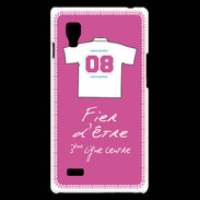 Coque LG Optimus L9 Troisième ligne centre Bonus offensif-défensif Rose