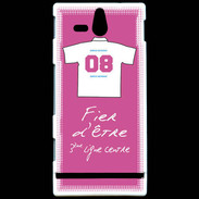 Coque Sony Xperia U Troisième ligne centre Bonus offensif-défensif Rose
