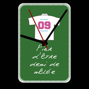 Grande pendule murale Demi de mêlée Bonus offensif-défensif Vert