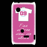 Coque Sony Xperia Typo Demi de mêlée Bonus offensif-défensif Rose