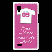 Coque LG Optimus L9 Demi de mêlée Bonus offensif-défensif Rose