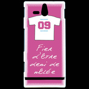 Coque Sony Xperia U Demi de mêlée Bonus offensif-défensif Rose