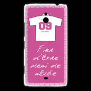 Coque Nokia Lumia 1320 Demi de mêlée Bonus offensif-défensif Rose