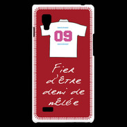 Coque LG Optimus L9 Demi de mêlée Bonus offensif-défensif Rouge