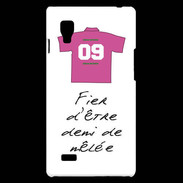 Coque LG Optimus L9 Demi de mêlée Bonus offensif-défensif Blanc