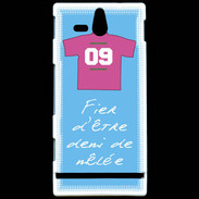 Coque Sony Xperia U Demi de mêlée Bonus offensif-défensif Bleu