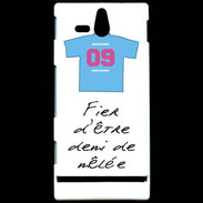 Coque Sony Xperia U Demi de mêlée Bonus offensif-défensif Blanc 2