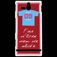 Coque Sony Xperia U Demi de mêlée Bonus offensif-défensif Rouge 2