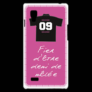 Coque LG Optimus L9 Demi de mêlée Bonus offensif-défensif Rose 2