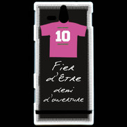 Coque Sony Xperia U Demi d'ouverture Bonus offensif-défensif Noir