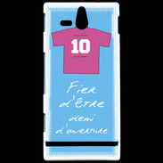 Coque Sony Xperia U Demi d'ouverture Bonus offensif-défensif Bleu
