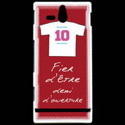 Coque Sony Xperia U Demi d'ouverture Bonus offensif-défensif Rouge