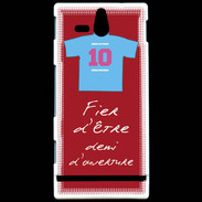 Coque Sony Xperia U Demi d'ouverture Bonus offensif-défensif Rouge 2