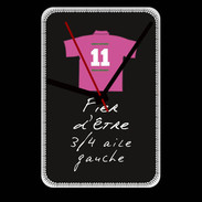 Grande pendule murale 3/4 aile gauche Bonus offensif-défensif Noir