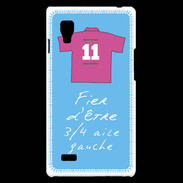 Coque LG Optimus L9 3/4 aile gauche Bonus offensif-défensif Bleu