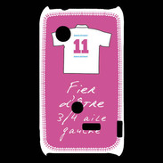 Coque Sony Xperia Typo 3/4 aile gauche Bonus offensif-défensif Rose