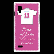 Coque LG Optimus L9 3/4 aile gauche Bonus offensif-défensif Rose