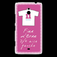 Coque Nokia Lumia 1320 3/4 aile gauche Bonus offensif-défensif Rose