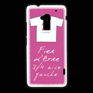 Coque HTC One Max 3/4 aile gauche Bonus offensif-défensif Rose