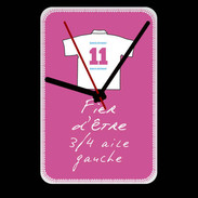 Grande pendule murale 3/4 aile gauche Bonus offensif-défensif Rose