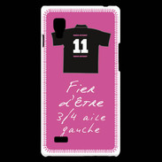 Coque LG Optimus L9 3/4 aile gauche Bonus offensif-défensif Rose 2