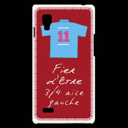 Coque LG Optimus L9 3/4 aile gauche Bonus offensif-défensif Rouge 2