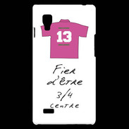 Coque LG Optimus L9 3/4 centre D Bonus offensif-défensif Blanc